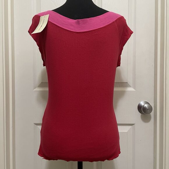 Vintage Tommy Jeans Crest Lion Shirt Red Boat Neck Large NWT RARE Y2K Deadstock - Picture 3 of 8